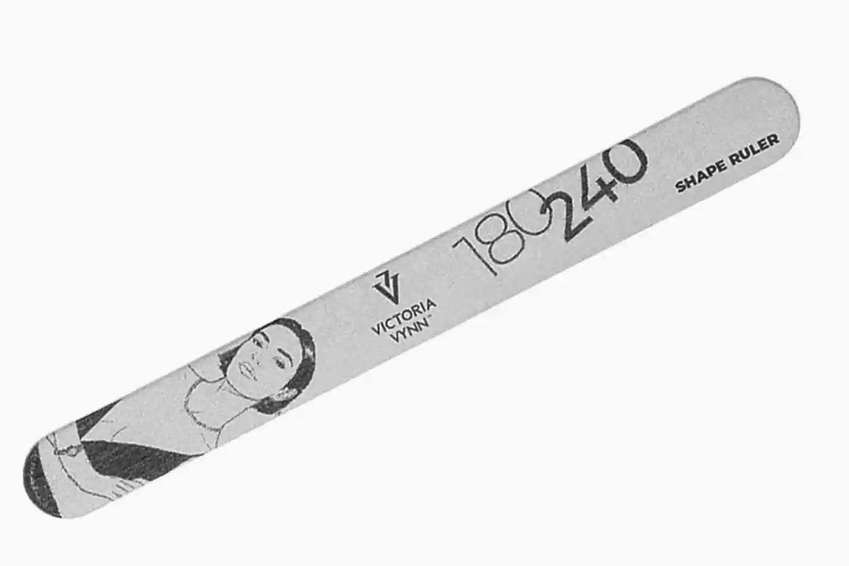 Victoria Vynn - 180/240 NAIL FILE SHAPE RULLER Straight Slim 10 pcs