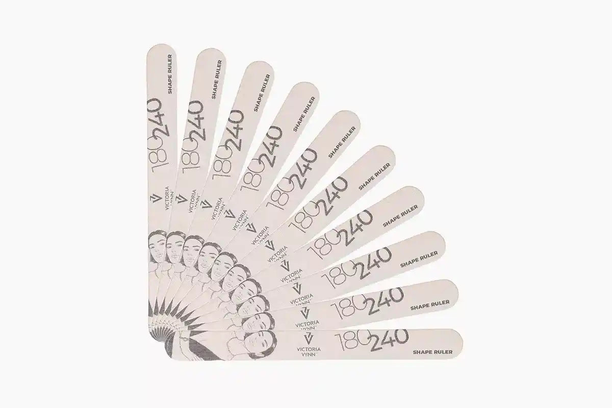 Victoria Vynn - 180/240 NAIL FILE SHAPE RULLER Straight Slim 10 pcs