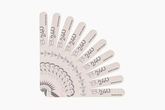 Victoria Vynn - 180/240 NAIL FILE SHAPE RULLER Straight Slim 10 pcs