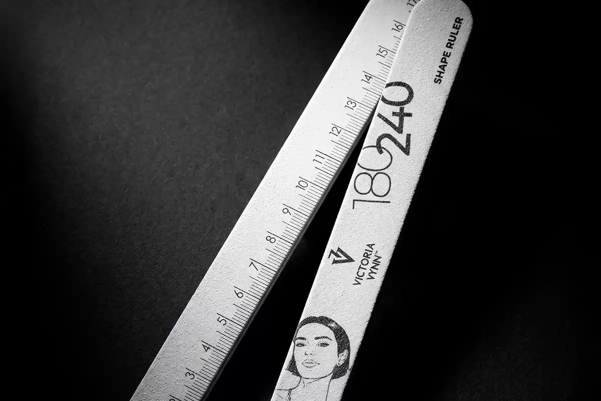 Victoria Vynn - 180/240 NAIL FILE SHAPE RULLER Straight Slim 10 pcs